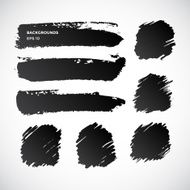 Brushstroke banners Ink spot vector backgrounds