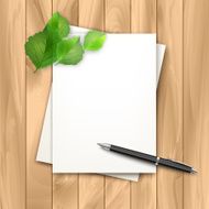 Vector note sheets of paper