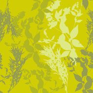 flowers on green background Seamless pattern Vector
