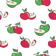 Seamless apples pattern N4