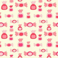 Candies and truffles seamless background