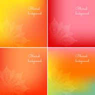 Set of blurred backgrounds