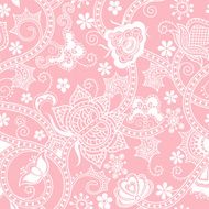 Pink floral pattern N6
