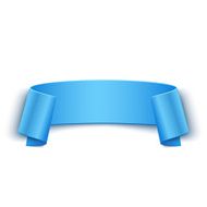 Vector 3d Curved Paper Banner Isolated on Grey Background