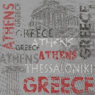 Typographic poster design with Greece