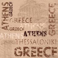 Typographic poster design with Greece N2