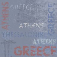 Typographic poster design with Greece N4