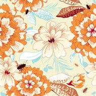 Vintage Abstract Elegance floral seamless pattern