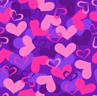 Hearts Seamless Repeat Pattern Vector