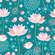 texture birds in flowered