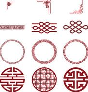 Chinese paper and traditional pattern