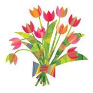 decorative elements in a triangular style