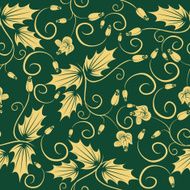 Revival Green floral seamless pattern