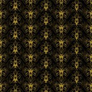 floral gothic black and gold