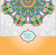 islamic vintage floral pattern template frame for greeting card