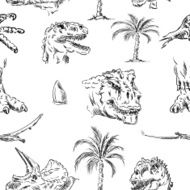 pattern of dino head