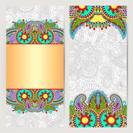 decorative label card for vintage design ethnic pattern antiqu