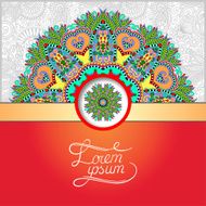 floral round pattern in ukrainian oriental ethnic style for your N4