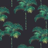 Tropical Palm Trees Background - Vintage Seamless Pattern