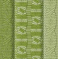 Cabled knitted pattern green N2