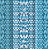 Cabled knitted pattern blue and white N2