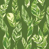 Tropical Leaves Background - Vintage Seamless Pattern N2