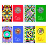 collection of ornamental floral business cards oriental pattern N4