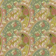 beautiful green paisley seamless background