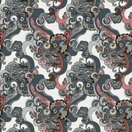 Abstract floral vector seamless pattern N13