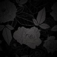 gentle vector seamless floral pattern with roses N3