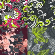 Set of floral seamless patterns N12