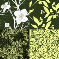 Set of floral seamless patterns N13