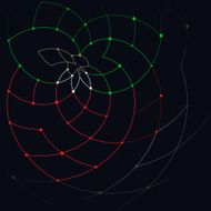 Geometric pattern abstract strawberry
