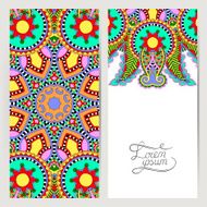 decorative label card for vintage design ethnic pattern antiqu N2