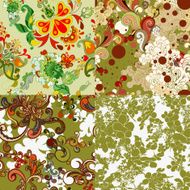 Set of floral seamless patterns N15