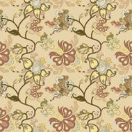 Abstract floral vector seamless pattern N14