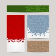 Set of abstract creative business cards design N7