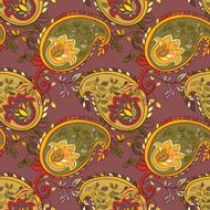beautiful colorful paisley seamless background N3