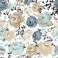 Elegance Seamless wallpaper pattern with of roses on floral background