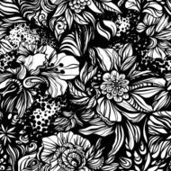 Fantasy abstract floral seamless pattern N2