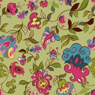 Vector retro floral seamless pattern N3