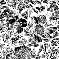 Fantasy abstract floral seamless pattern N6