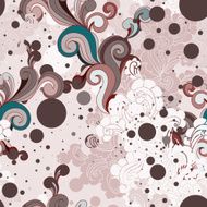 floral seamless background with swirls