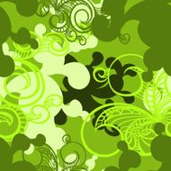 floral seamless background with swirls N2