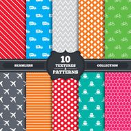 Seamless Patterns with Shipping Icons