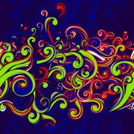 floral seamless background with swirls N4