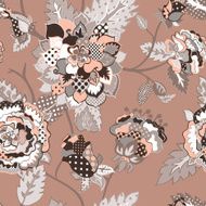 Vector retro floral seamless pattern N5