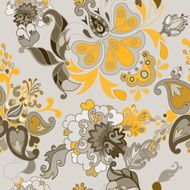 Vector retro floral seamless pattern N6