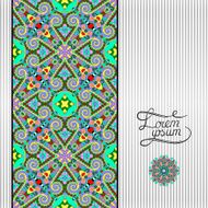 floral geometric background vintage ornamental design template N3