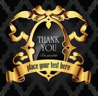 Golden royal label on black seamless background